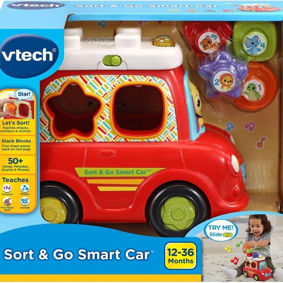 Brand New 🚗 VTech Sort & Go Smart Car™ 🎶🔷🦙 -English Version - Picture 1 of 14
